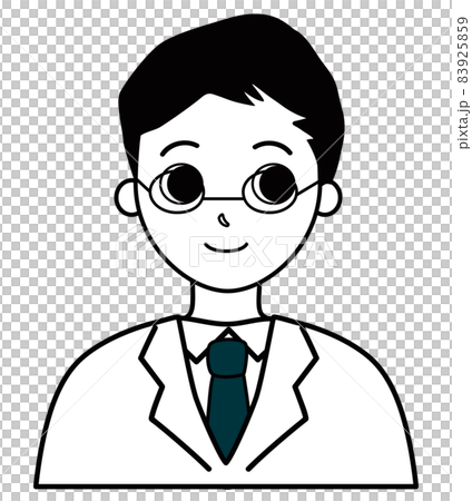 Illustration material of smiling doctor (medical worker) 83925859