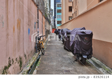 the Messy side alley in hong kong 17 July 2021 83926114