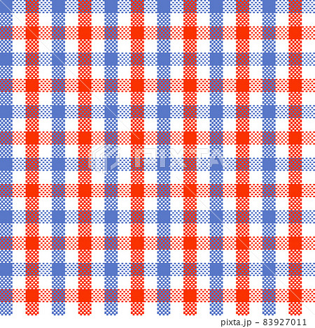 2色ギンガムチェック（赤/青）のイラスト素材 [83927011] - PIXTA
