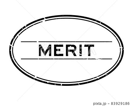 Grunge black merit word oval rubber seal stamp on white background Grunge black merit word oval rubber seal stamp on white background 83929186