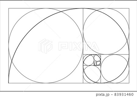 Golden Ratio. Minimalistic style design. Geometric figures. Futuristic design. Logo. Vector icon. Abstract vector background. Golden Ratio. Minimalistic style design. Geometric figures. Futuristic design. Logo. Vector icon. Abstract vector background. 83931460