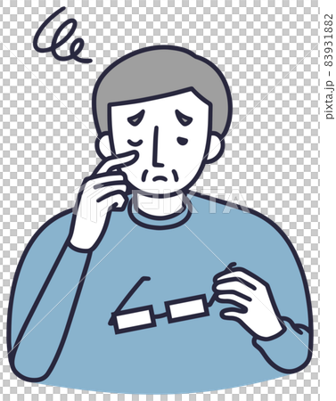 老眼 男性 シンプルイラスト 老眼 男性 シンプルイラスト 83931882