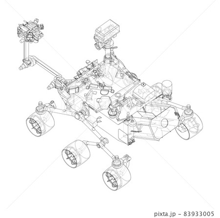 Mars Rover. Vector rendering of 3d Mars Rover. Vector rendering of 3d 83933005