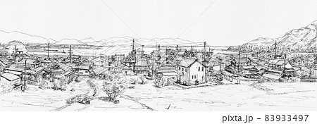 海辺の町のイラスト素材 [83933497] - PIXTA