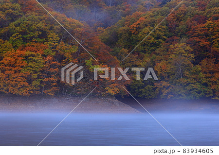 岩手県盛岡市 紅葉の岩洞湖 岩手県盛岡市 紅葉の岩洞湖 83934605