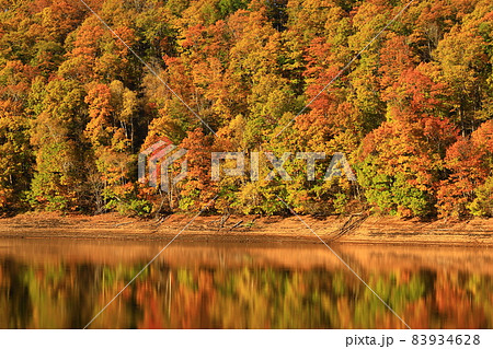 岩手県盛岡市 紅葉の岩洞湖 岩手県盛岡市 紅葉の岩洞湖 83934628
