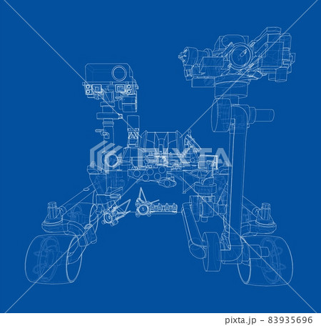 Mars Rover. Vector rendering of 3d Mars Rover. Vector rendering of 3d 83935696