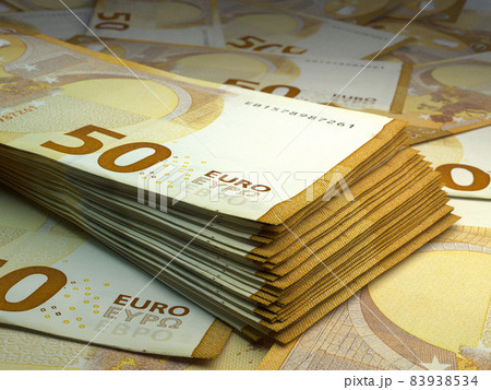 European money. European euro banknotes. 50 EUR euro bills. European money. European euro banknotes. 50 EUR euro bills. 83938534