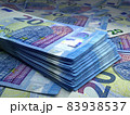 European money. European euro banknotes. 20 EUR euro bills. 83938537