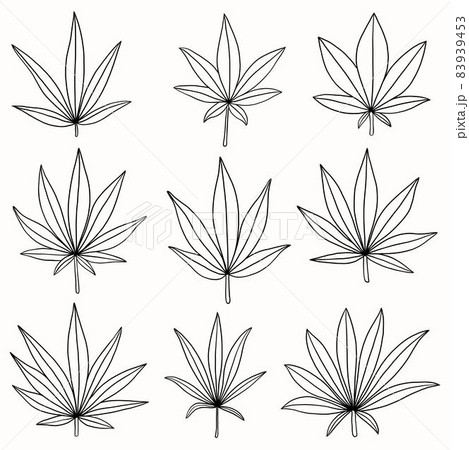 how to draw a easy weed leaf
