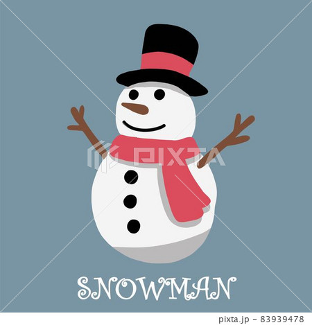 doodle freehand sketch drawing of a snowman. doodle freehand sketch drawing of a snowman. 83939478