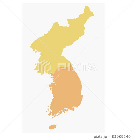 Doodle freehand drawing of North and South Korea map. Doodle freehand drawing of North and South Korea map. 83939540