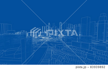 City view. Buildings and streets. Vector City view. Buildings and streets. Vector 83939892