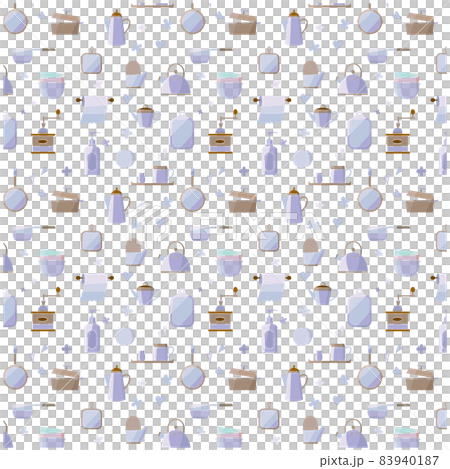 Pattern pattern blue of kitchen utensils 83940187
