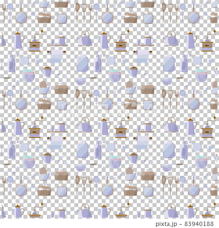 Pattern pattern blue of kitchen utensils 83940188