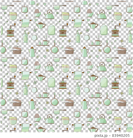 Kitchen utensils pattern pattern green Kitchen utensils pattern pattern green 83940205