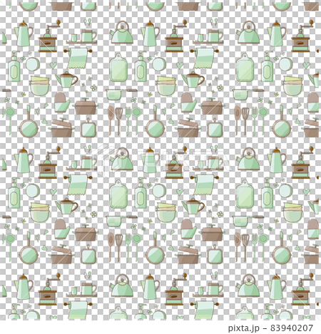 Kitchen utensils pattern pattern green 83940207