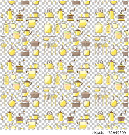 Kitchen utensils pattern pattern yellow Kitchen utensils pattern pattern yellow 83940209