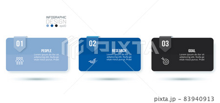 Business infographic  template with step or option design.. 83940913