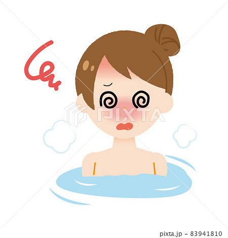お風呂でのぼせる女性 83941810