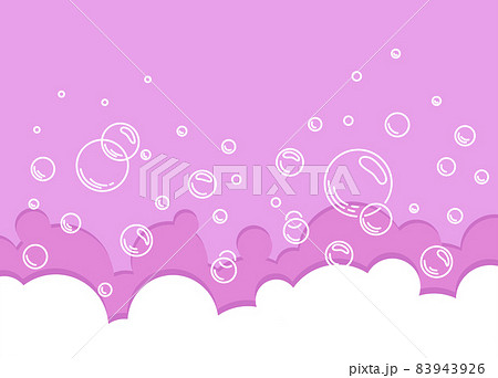 Soap bubbles and foam pink background. Effervescent and fizzy bubble border. Suds pattern. Vector cartoon illustration. Soap bubbles and foam pink background. Effervescent and fizzy bubble border. Suds pattern. Vector cartoon illustration. 83943926