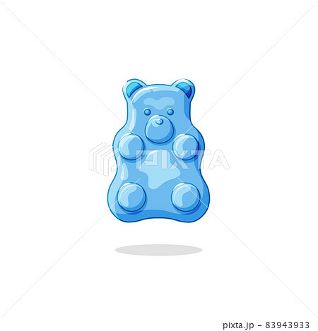 Blue green bear. Gummy candy. Healthy sweets. Vitamin. Vector cartoon illustration. Isolated background. Blue green bear. Gummy candy. Healthy sweets. Vitamin. Vector cartoon illustration. Isolated background. 83943933