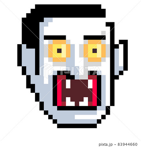 Scary face pixel art