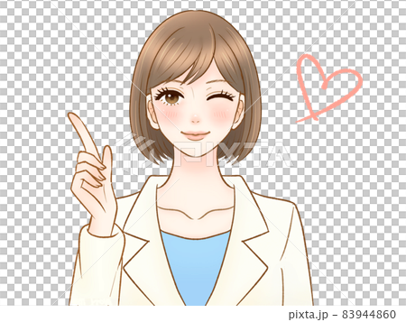 ウインクする大人の女性医師のイラスト素材のイラスト素材 ウインクする大人の女性医師のイラスト素材のイラスト素材