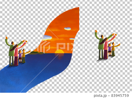 A family welcoming a hopeful new year A family welcoming a hopeful new year 83945759