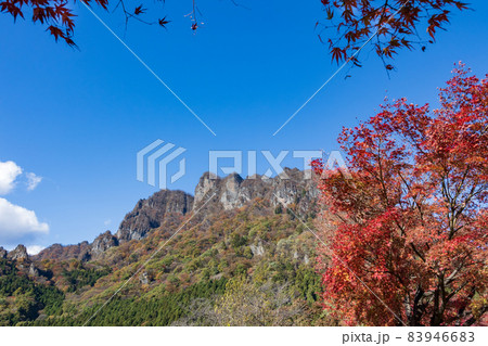 秋の妙義山 妙義山パノラマパークより 秋の妙義山 妙義山パノラマパークより 83946683