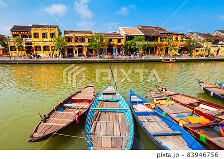 Hoi An ancient town riverfront 83946756