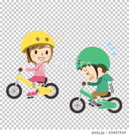 兩個人撐著自行車跑 83947434