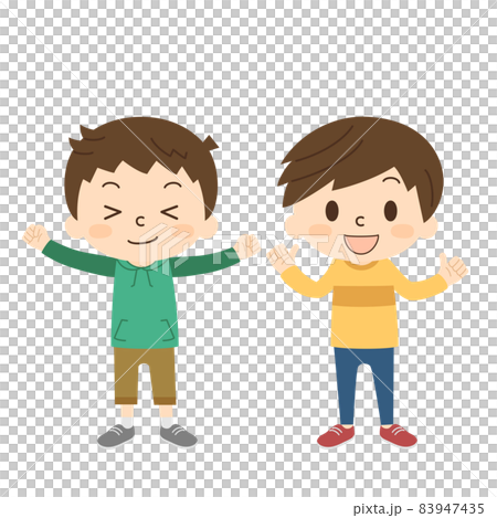 Smiles of two good boys 83947435