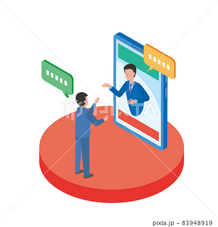 ビデオチャットによる商談 83948919