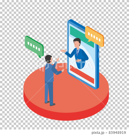 ビデオチャットによる商談 83948919