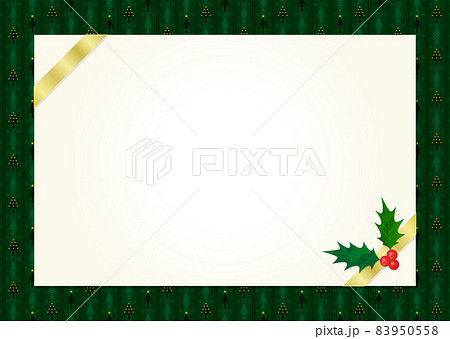 背景素材 クリスマスカード(グリーン) 背景素材 クリスマスカード(グリーン) 83950558