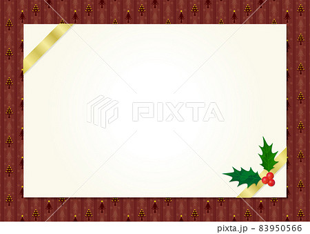 背景素材 クリスマスカード（ブラウン） 83950566