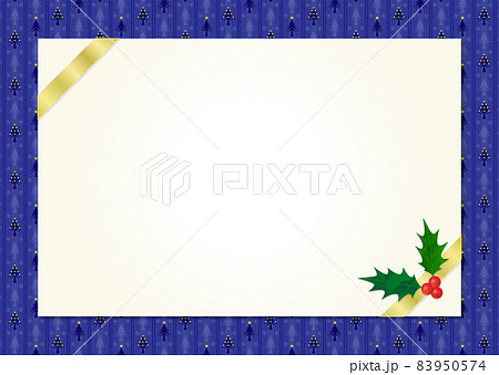背景素材 クリスマスカード（ブルー） 83950574