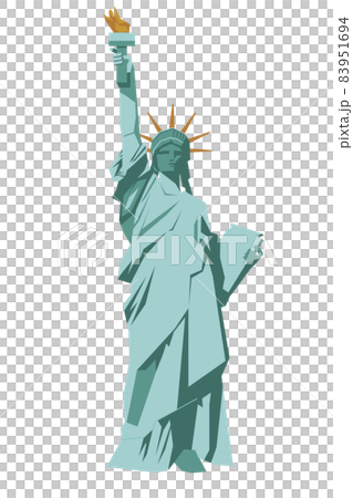 Symbol of freedom, three-dimensional illustration of the Statue of Liberty, Liberty Island, USA, Odaiba, France 83951694