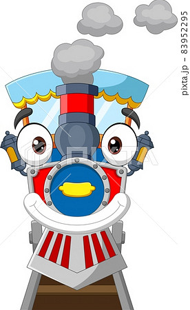 Cartoon funny train isolated on white background 83952295