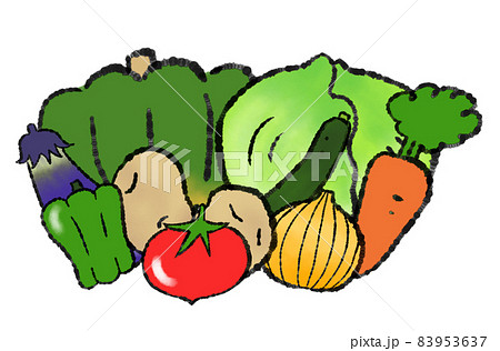 和風なお野菜イラストセットのイラスト素材 [83953637] - PIXTA