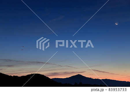 比叡山と鴨川 83953733