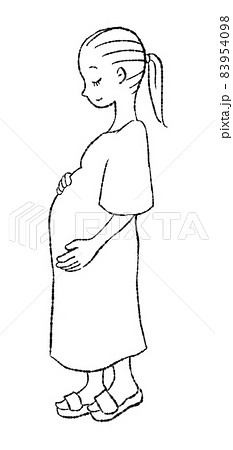 妊婦さんのイラスト 83954098