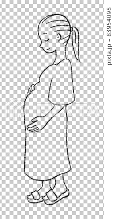 妊婦さんのイラスト 83954098