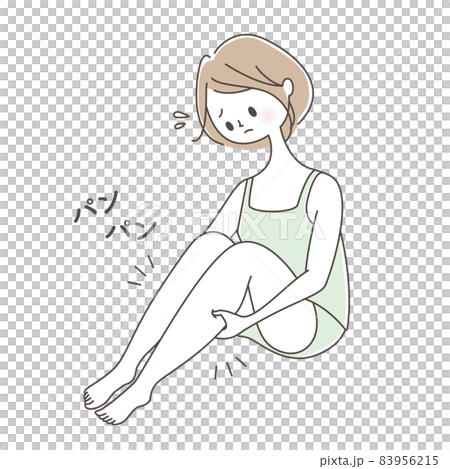 足のむくみに悩む女性 83956215