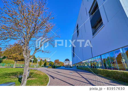 秋の東京都稲城市若葉台2丁目(iプラザふれあいロード)の北側方面の眺望 83957630