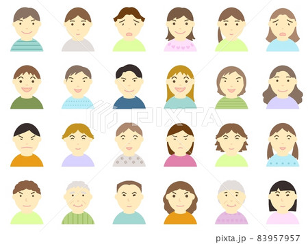顔① 輪郭無し 顔① 輪郭無し 83957957