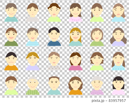 顔① 輪郭無し 顔① 輪郭無し 83957957