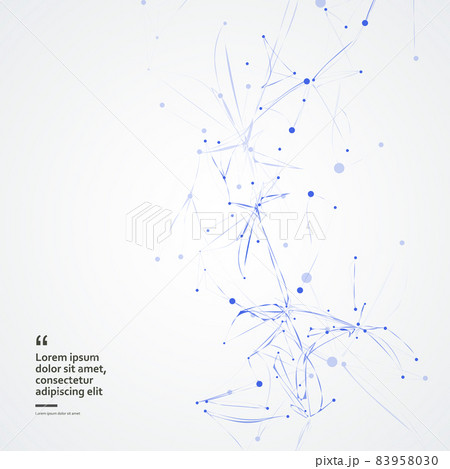 Connect abstract dots and lines. Data science atom technology. Graphic abstract pattern. Vector illustration Connect abstract dots and lines. Data science atom technology. Graphic abstract pattern. Vector illustration 83958030
