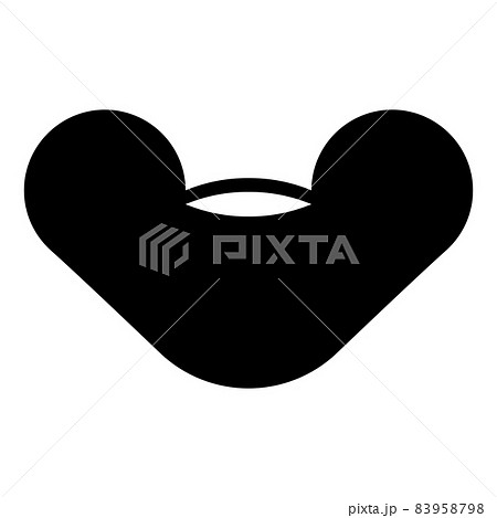 Female screw hand tightening Wing nuts butterfly icon black color vector illustration flat style image 83958798